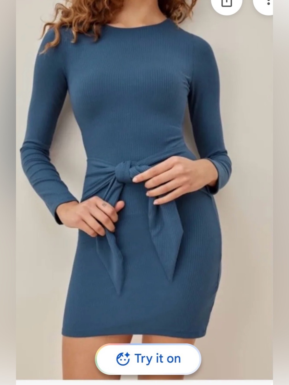 Reformation Kirsten long-sleeve ribbed mini dress XS